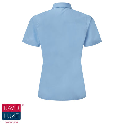 DL83 Blue Girls Short Sleeve School Shirt Twin Pack