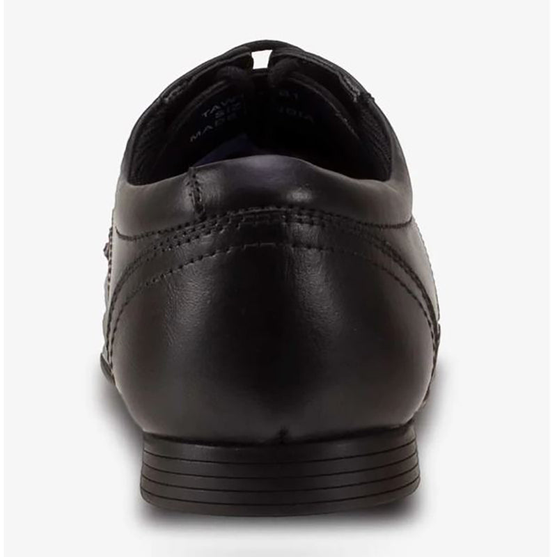 Finn Senior Boys Black Leather School Shoes