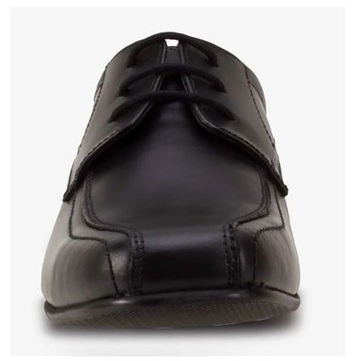 Finn Senior Boys Black Leather School Shoes