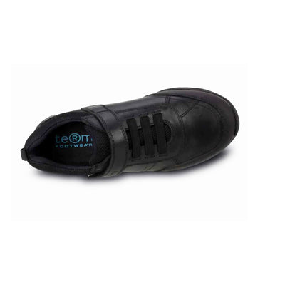 Maxx Velcro Black School Shoes