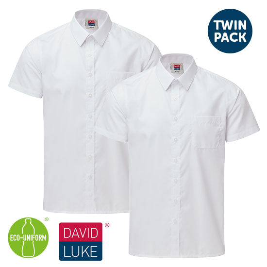 DL81 Twin Pack White Short Sleeve Shirts