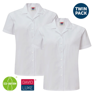 DL85 Girls Short Sleeve Fitted Rever School Shirt
