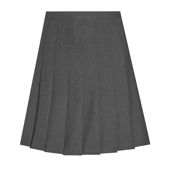 DL972 Senior Girls Grey Pleated School Skirt