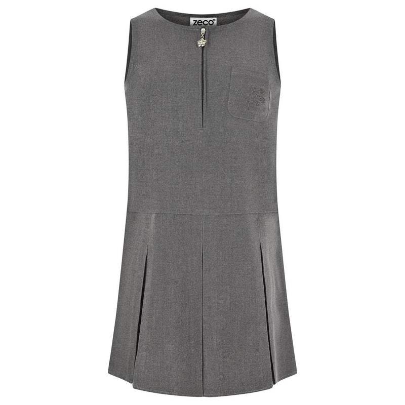 Flower Embroidery Grey Pinafore